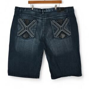 Jeanstation Shorts Mens 50x14 Denim Jorts Y2K Streetwear Baggy Skater Grunge